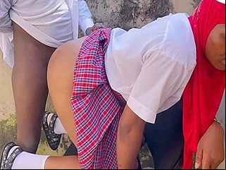 Two College Lovers Sneak Outside To Fuck While Other students 18+ Are In The School Hostel . Subscribe My Red Please 13 Min